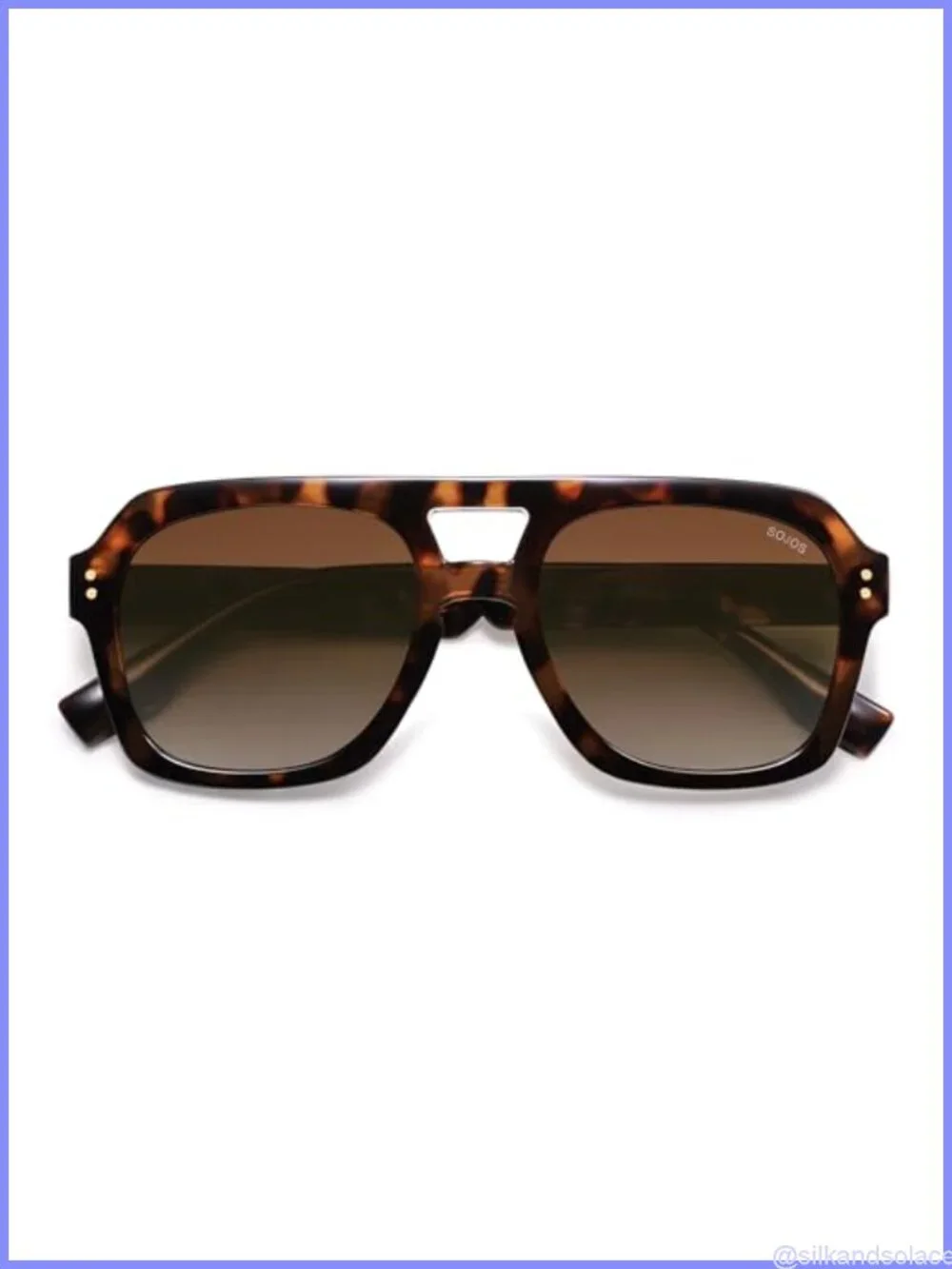 Retro Polarized Aviator Sunglasses UV400 TAC Lens Full Frame